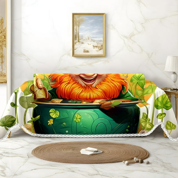 Throw Sofa Cover Soft Washable Decorative Couch Covers for 3 Cushion with Tassels Furniture Protector for Pets and Kids 71x91in