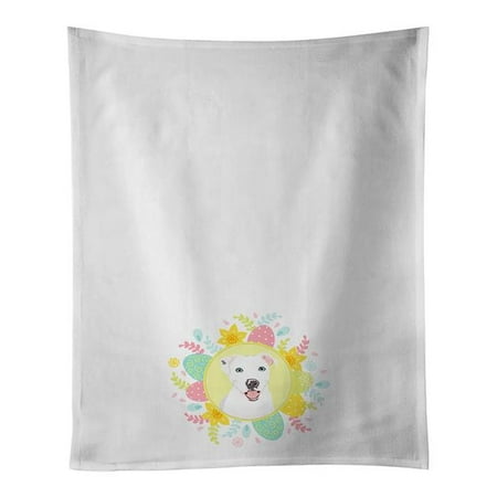 

Carolines Treasures WDK3494WTKT 28 x 19 in. Unisex Pit Bull White No.1 White Dish Towels Kitchen Towel - Set of 2