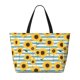 thumbnail image 2 of Easygdp Blue White Striped Sunflower A Bolsa de Viaje de Playa de Gran Capacidad, Bolsa Tote Perfecta para la Playa, Escapadas de Fin de Semana y Viajes, 2 of 7