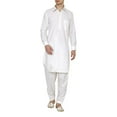thumbnail image 1 of Royal Men's Classic Collar Cotton Blend Embroidered Pathani Suit, 1 of 1