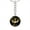 Luxury Keychain (18K Yellow Gold Finish), variant on Chess Fan Respect The Queen Circle Keychain Stainless Steel Silver Tone or Gold Tone