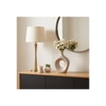 thumbnail image 3 of Oval Cutout Vase for Living Room Decor - Modern Ceramic Flower Vase for Home, Bedroom Vanity, Office, and Table Accents - Tall Textured Design for Shelf and Entryway Decor - 10", Gold, 3 of 11