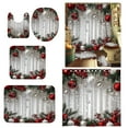 thumbnail image 7 of Apeya Christmas Bathroom Set-Decorative Anti-Slip U-Shaped Mats & Shower Curtain Festive Bathroom Decor,Complete Set,Christmas Decorations Christmas Gifts, 7 of 7