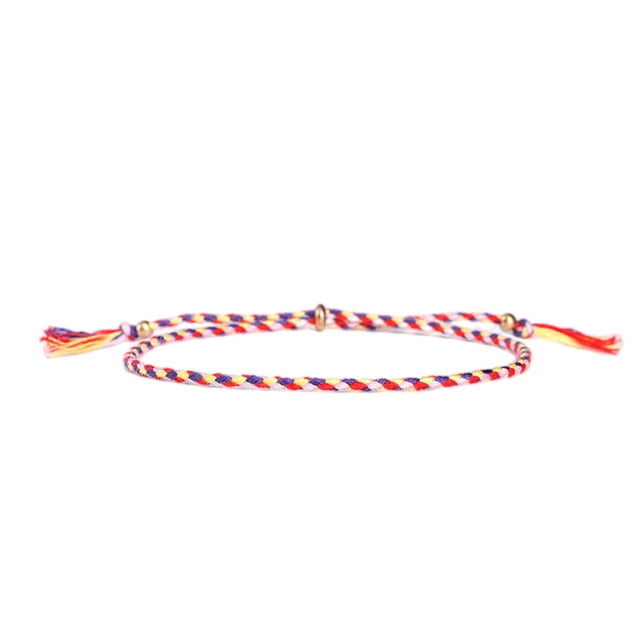 Bracelet Tressé Accessoire Mode Femmes Hommes Bracelet Décor Accessoire Bijoux Réglable Accessoires Fil Réglable Bracelets avec Frange Décors Type 5