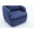 thumbnail image 6 of 360° Rotating Swivel Accent Chair, Boucle Upholstered Arm Chair with Back Cushion and Seat Cushion, Barrel Chair Single Sofa for Living Room, Lounge, Weight Capacity 300 Pounds, Navy, 6 of 8