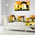 thumbnail image 3 of Designart African Wildlife Panorama - African Throw Pillow - 12x20, 3 of 5
