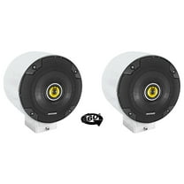 (2) kicker CSC54 5.25" 360° Degree Swivel Chrome Surface Mount Speakers