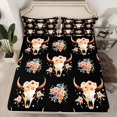 thumbnail image 2 of Homewish Tribal Western Skull Full Size Sheets, Hippie Cowgirl Cowboy Bed Sheets, Teens Kids Boys Girls Sheet Sets, Super Cozy Room Decor, 4-Piece, 2 of 7