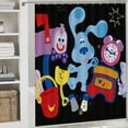 thumbnail image 5 of Blue'S Clues 4 Pcs Shower Curtain Sets with 12 Hooks Non-Slip Rugs U-Shaped Bath Mat, Toilet Cover, Bathroom Sets with Shower Curtain And Rugs And Accessories, 5 of 8