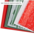 thumbnail image 2 of Beautiful Christmas Tissue Wrapping Paper Sheets for Gift Bags - Set of 120 Quality Tissue Papers with 6 Festive Designs - Add a Touch of Magic to Every Gift You Wrap - 19 x 13 in Per Sheet, 2 of 4