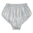 thumbnail image 5 of Haitryli Women's Shiny Square Sequin Shorts Sparkly Stretchy Night Out Party High Waisted Shorts Silver 160, 5 of 7