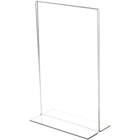 Plymor Clear Acrylic Sign Display / Literature Holder (Bottom-Load), 8.5" W x 14" H