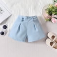 thumbnail image 7 of SUCS 2 Pcs Kids Girls Solid Color Bow Suspender Top Suit Shorts Girls Set Shorts Set Daily Party, 7 of 7
