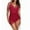 Wine, variant on Akafmk Tankini Swimsuits for Women Fashion Solid Color Swim Dress with Swim Brief Two Piece Bathing Suits Comfortable Athletic Swimwear, Sizes S-2XL