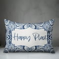 thumbnail image 3 of Creative Products Happy Place Blue and White Paisley Pattern 14x20 Indoor / Outdoor Pillow, 3 of 3