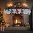 thumbnail image 4 of Christmas Gnomes Fireplace Mantle Scarf, Blue Joy Pine Branches Cardinal Birds Mantel Cover Table Runner for Home Living Room Door Window, Indoor Outdoor Holiday Party Decor 17" x 60", 4 of 8