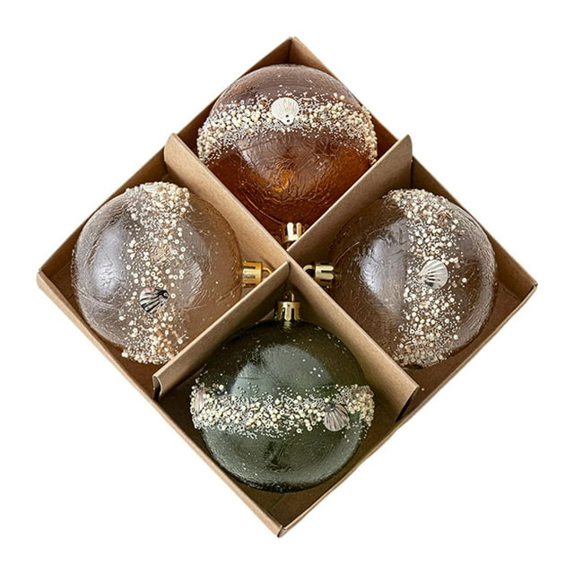 Juego de adornos de bolas navideñas para de Navidad, adornos navideños decorativos fáciles de usar para dormitorio festivo, Acción de Gracias 8cm