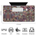 thumbnail image 5 of Long Mouse Pads for Desk,Multicolor Ethnic Patchwork Pattern Desk Mats on Top Of Desks, Desk Mouse Pad Extra Large with 3mm Non-Slip Base and Stitched Edge for Gaming,Office,Work,Home 47.3"x23.6", 5 of 6