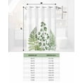 thumbnail image 6 of No Hook Shower Curtain with Snap in Liner, Green Fern Plant Leaves Hotel Shower Curtains for Bathroom, Washable Shower Curtain Liner Set with Mesh Top Window, 72"x84", 6 of 6