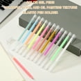 thumbnail image 3 of Uxcell 24 Pcs Colored Gel Pens, 0.5mm Fine Point Pastel Gel Pens High Light Ink for DIY Projects Painting Journaling Notebook Black Paper Drawing, 15cm Length Red Ink, 3 of 6