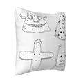 thumbnail image 2 of LNWH Decorative Pillow Covers, Cartoon Monster Family Square Sofa Decorative Knit Pillow Case, 24"x24", 2 of 8