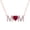 Red - Ruby, variant on Everly Women's "Mom" 1 CT TGW Created Ruby and Diamond Rose Gold Flash Plated Sterling Silver Necklace
