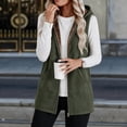 thumbnail image 6 of KICILVS Fleece Lined Vest for Women Warm Winter Casual Waistcoat Hooded Full Zip Sleeveless Jacket with Pockets, 6 of 8