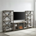 thumbnail image 4 of Mur X-Accent en Métal avec Console de Cheminée 60" en Gris, 4 of 5