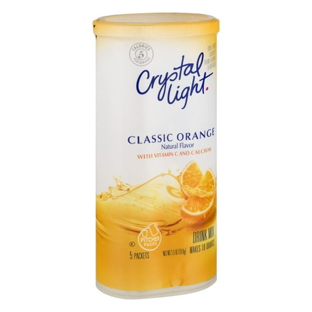 Crystal Light Classic Orange Drink Mix 5 ct Canister - Walmart.com