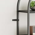thumbnail image 6 of Yesfashion Bookshelf 5 Tier Bookcase Arched Display Racks Tall Standing Bookshelves Mental Frame Open Storage Rack Shelf Large Black Book Shelf for Bedroom, Living Room, Home Office,Black, 6 of 8