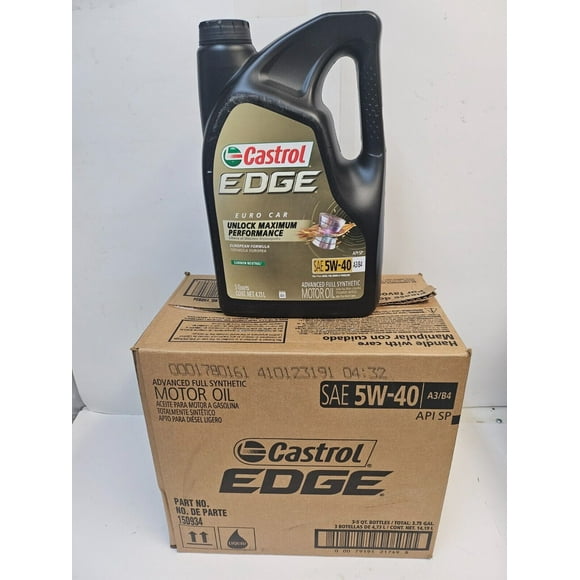 Castrol Edge 5W-40 Euro Full Synthetic Motor Oil, 5 Quarts, 3 Pack 3.75 Gallon
