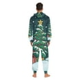 thumbnail image 6 of Christmas Santa Trees Gifts Adult Onesie Pajamas Slim Fit Christmas One Piece Suit Pjs for Women and Men Hooded Zipper, 6 of 7