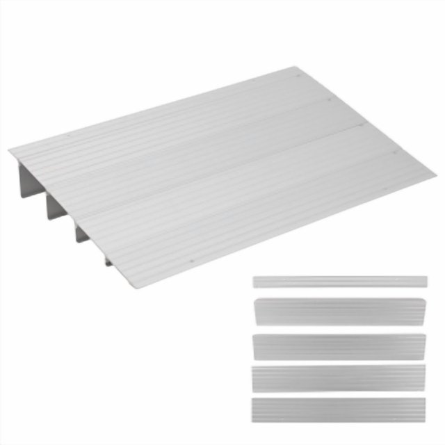 Threshold Ramps for Doorways, Door Threshold Ramp 4" Rise, Aluminum Entry Threshold Ramp for Doorways, Weight Capacity 700 LB