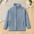 thumbnail image 2 of XQYLOS Girls Fleece Winter Coat Full Zip Sherpa Jacket Soft Solid Windproof Outwear, Warm Cozy Teen Sweater Jacket Clothes, 2 of 6