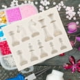 thumbnail image 2 of Raindrops White Silicone Chess Molds for Resin Chess Pieces Flexible Mold, 2 of 6