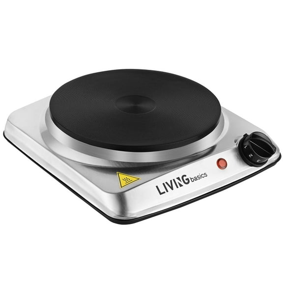 Countertop Infrared Single Burner, 1000W Electric Hot Plate with 5 Level Temperature Setting