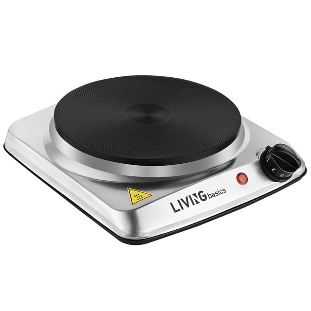 Countertop Infrared Single Burner, 1000W Electric Hot Plate with 5 Level Temperature Setting