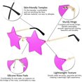 thumbnail image 4 of Ubiuo Rimless Star Shape Sunglasses Women Men Personality Pentagram Party Glasses Trendy Color Eyewear B2833, 4 of 4