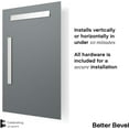 Better Bevel Frameless Rectangle Mirror 18" x 40" Bathroom Wall