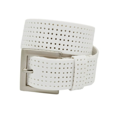 PGA TOUR Silicone Perforated Golf Belt - White