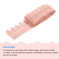 thumbnail image 3 of Uxcell Cotton Lace Trim Vintage Crochet 3 inch x 4.8 yard Dark Watermelon Red Stretch Lace Edge Ribbon, 3 of 5