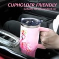 thumbnail image 6 of Flamingo Gifts 40 Oz Tumbler with Handle and Lid Straw, Pastel Aesthetic Stainless Steel Double Walled Vacuum Insulated Cup, Flamingo Lover Birthday Gifts for Women Girls, 6 of 6