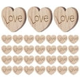 thumbnail image 5 of WHAMVOX 100pcs Heart Shaped Wooden Confetti Love Wood Heart Paper Confetti Engraved Love Heart Rustic Wedding Party Decorations, 5 of 8