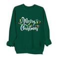 thumbnail image 2 of HOMBOM Crewneck Sweatshirts for Women Green Christmas Vintage Merry Xmas Funny Graphic Ladies Sweatshirt, 2 of 6