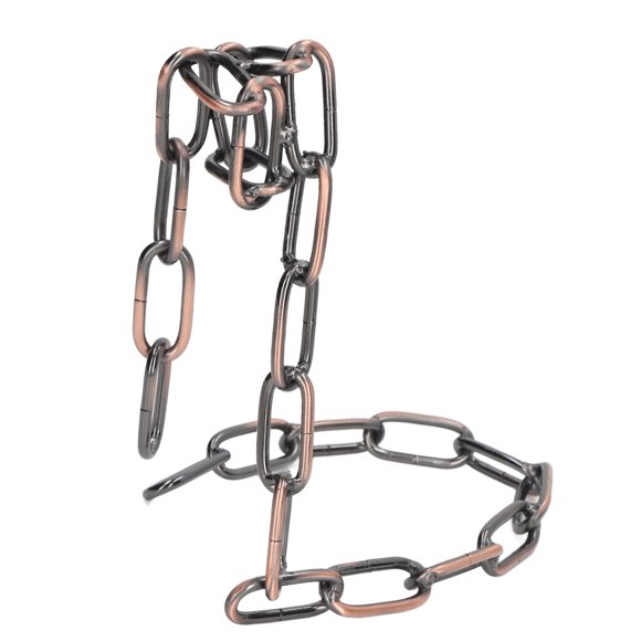 Novedad soporte para botellas de vino cadena de eslabones de acero flotante soporte para botellas de vino sostiene botellas en aire bronce