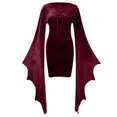 thumbnail image 4 of HXWCHs Solid Color Gothic Victorian Court Dress Women's Vintage Tailored Waist Formal Gown Red XXL, 4 of 8