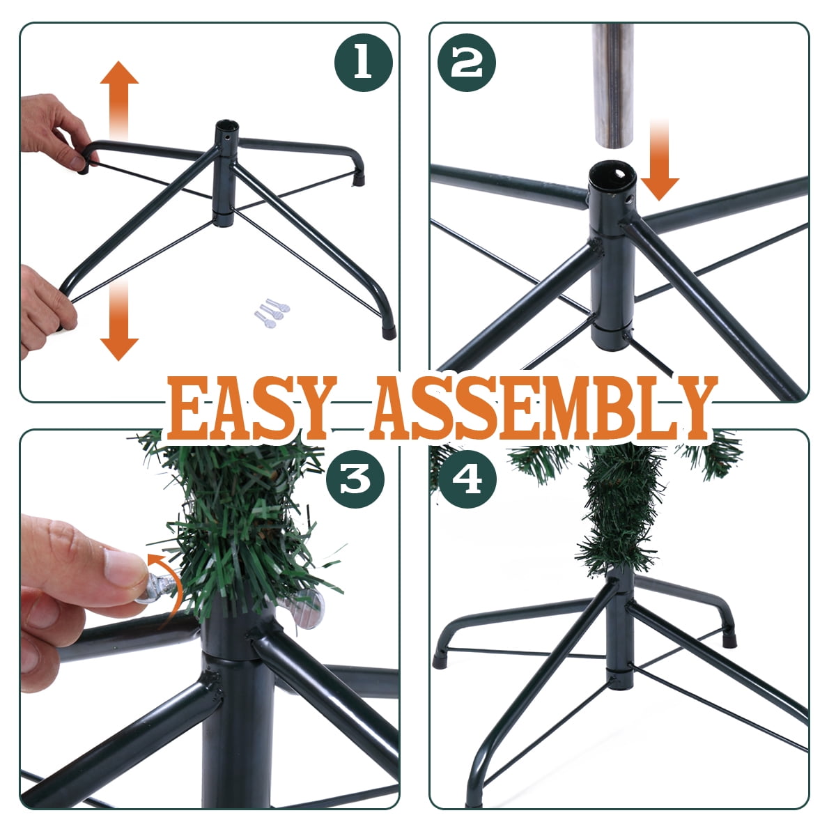 Kepooman 7ft Artificial Christmas Tree with Solid Stand, Christmas Festival Decorations for Indoor - Green Kepooman 7ft Artificial Christmas Tree with Solid Stand, Christmas Festival Decorations for Indoor - Green