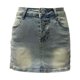 thumbnail image 5 of Minifalda vaquera ajustada de cintura alta para mujer: elástica lavada, cremallera delantera, informal/festiva, tallas S-XXL, 5 of 7