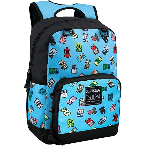 Backpack Minecraft Bobble Mobs 17 Blue New J9523 Walmart Com