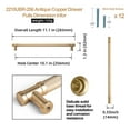 thumbnail image 3 of Goo-Ki 10"(256mm) Hole Center Knurled Champagne Bronze Kitchen Cabinet Handles, Closet Classic Zinc Alloy Cabinet Pulls Dresser Handles for Bedroom, 6 Pack, 3 of 8